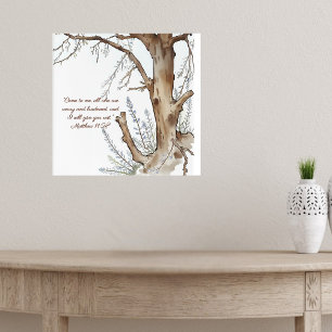 Winter Tree Bible Verse Customizable Poster