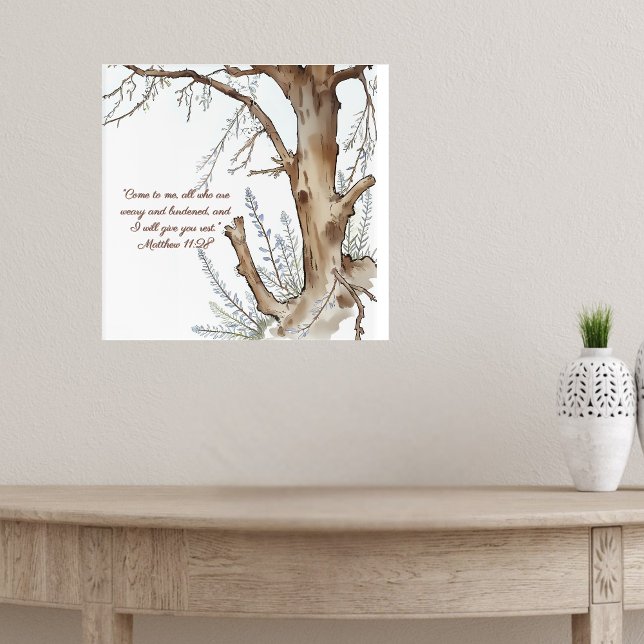 Winter Tree Bible Verse Customizable  Poster (Creator Uploaded)