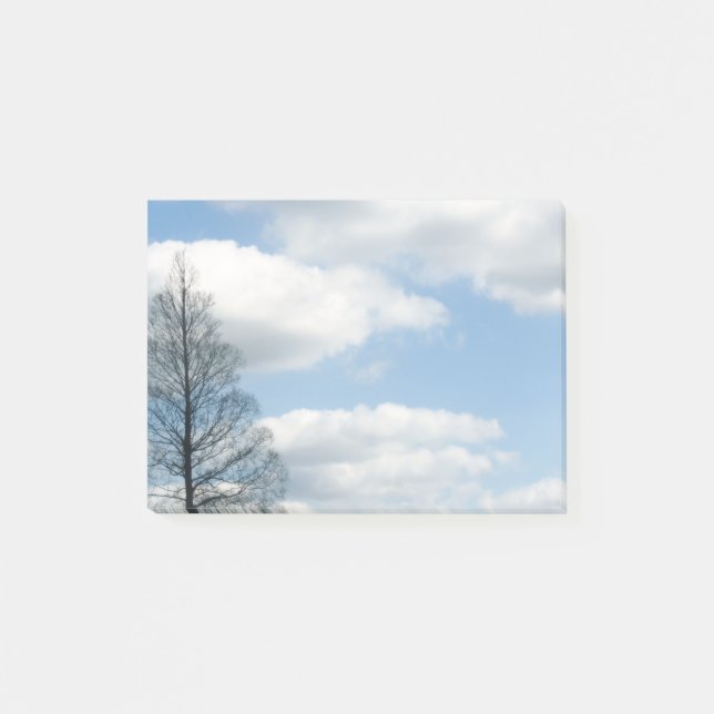 Winter Tree Blue Cloud  Sky Post-it Notes (Front)