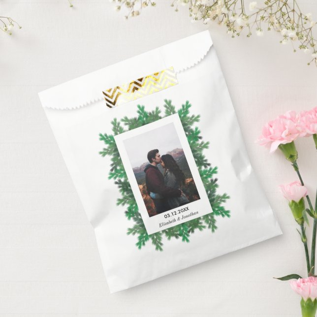 Winter Tree Branches Photo Wedding Favour Bag (Sealed)