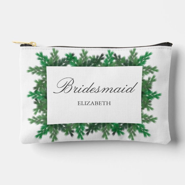 Winter Tree Branches Wedding Accessory Pouch (Front)