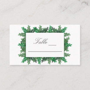 Winter Tree Branches Wedding Place Card