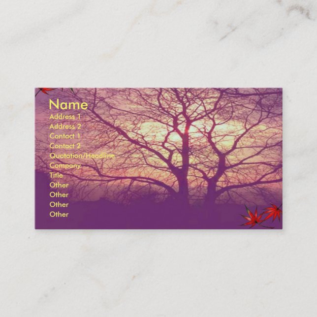 Winter Tree Business Card (Front)