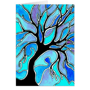 Winter Tree in Blue