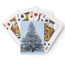 Winter tree playing cards