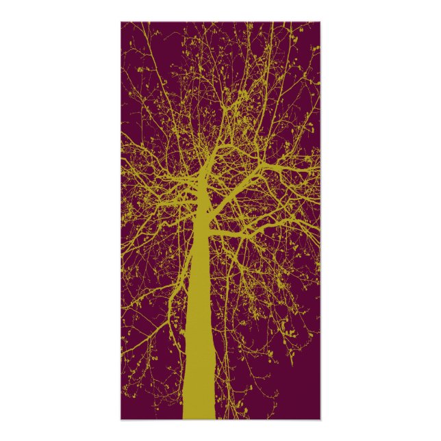 Winter Tree Silhouette Poster (Front)