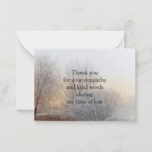 Winter Tree Thank You Card