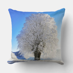 Winter Tree Throw Pillow