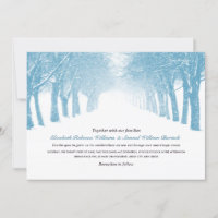 Winter Trees Avenue Mariage horizontal Invitation