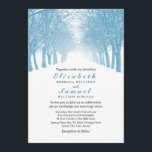Winter Trees Avenue Wedding Invitation<br><div class="desc">Customize this lovely stylish modern Winter Wedding Invitation featuring an original image of a Winter Trees Avenue designed in blue and white colour combination. You can also change the corners of this card to rounded which will work perfectly with this design. Matching RSVP Card, Directions Card, Wedding Program Cards, Rehearsal...</div>