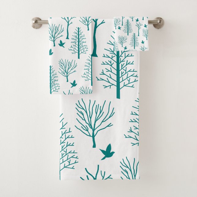 Winter Trees Bath Towel Set (Insitu)