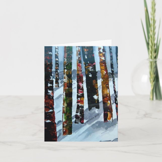 Winter Trees Blank Note Cards (Front)