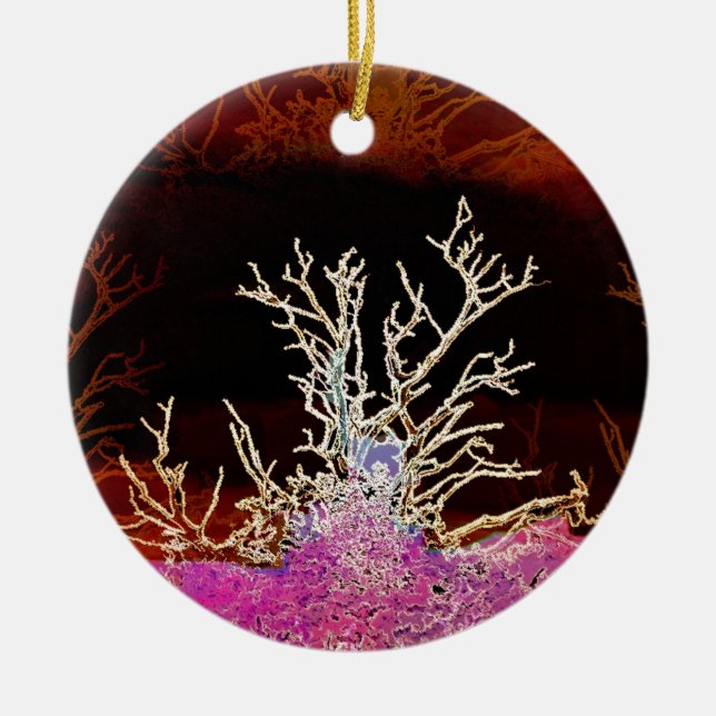 WINTER TREES CERAMIC ORNAMENT (Front)