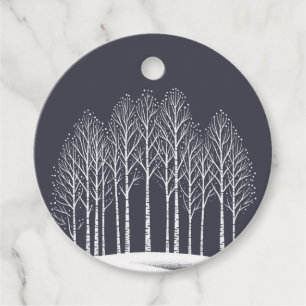 Winter Trees Favour Tags