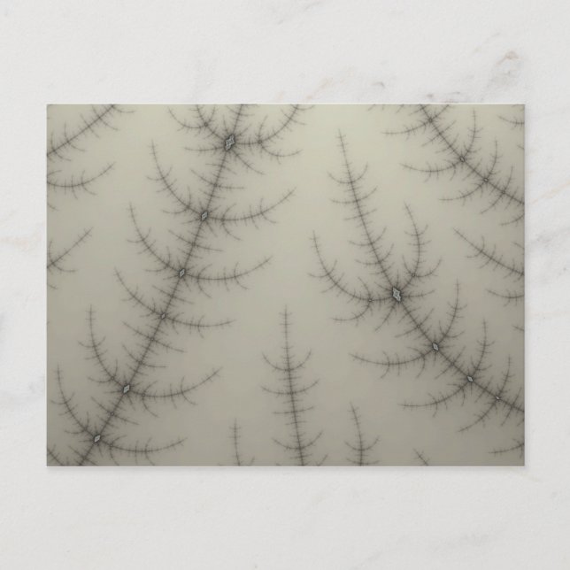 Winter Trees Fractal Postcard (Front)