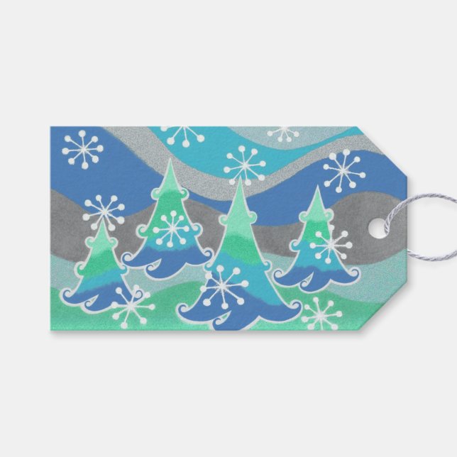 Winter Trees gift tags (Front (Horizontal))