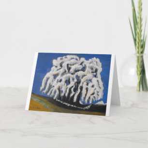 Winter trees holiday card
