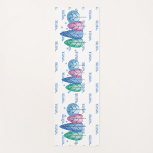 Winter Trees In Fun Pastels Typography Yoga Mat