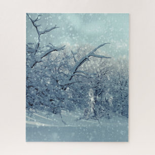 Winter Trees Landscape Jigsaw Puzzle