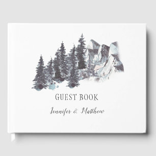 Winter Trees Mountains Guest Book