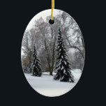 Winter Trees Ornament Personalized Winter Decor<br><div class="desc">Winter Wonderland Ornaments Personalized Holiday Snow Covered Trees Classic Winter Decorations Beautiful Peace Joy Custom Christmas Gifts Hanukkah Neutral Holiday Decorations Your Name Here Keepsakes & Winter Wonderland Gifts for Friend Family Men Women Kids Home & Office Customizable Winter Ornaments Stylish Nondenominational Holiday Decorations Personalized Holiday Greetings Christmas / Hanukkah...</div>