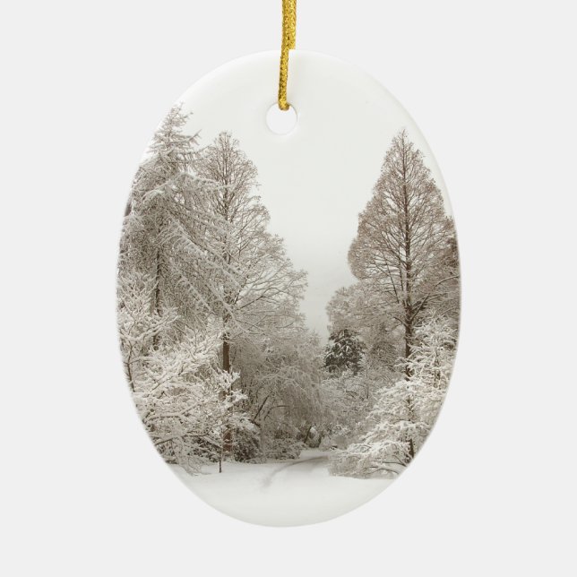 Winter Trees Ornament Personalized Winter Decor (Front)