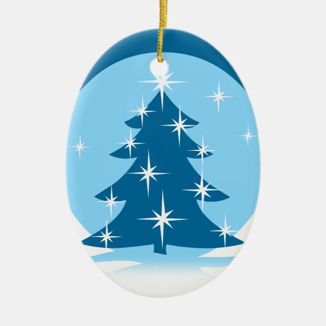 Winter Trees Ornament Personalized Winter Decor (Front)