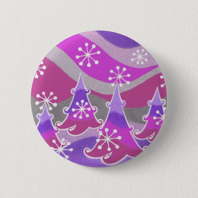 Winter Trees purple button badge (Front)