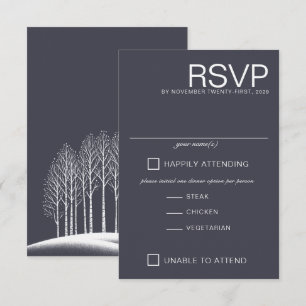 Winter Trees RSVP Card
