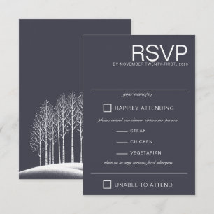Winter Trees RSVP Card