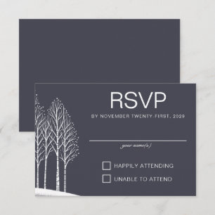 Winter Trees RSVP Card