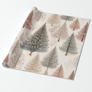 Winter Trees - Rustic Holiday Forest (2) Wrapping Paper
