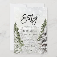 Winter trees snow 60th birthday party