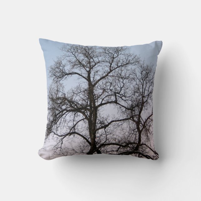 Winter Trees Throw Pillow (Front)