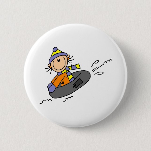 Winter Tubing 2 Inch Round Button (Front)
