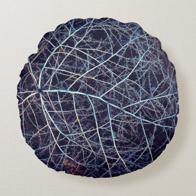 Winter Tumbleweed Round Pillow (Front)