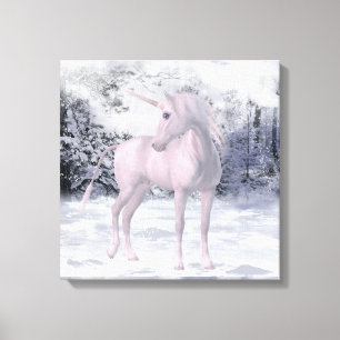 Winter Unicorn Canvas Print