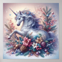 Winter Unicorn Magical Scene 5