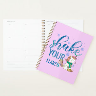Winter Unicorn Shake Your Flakes Fun & Festive Planner