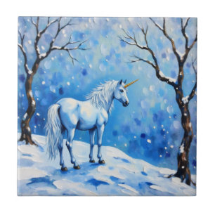 Winter Unicorn Tile