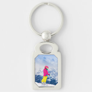 Winter Vacation Photo Keychain