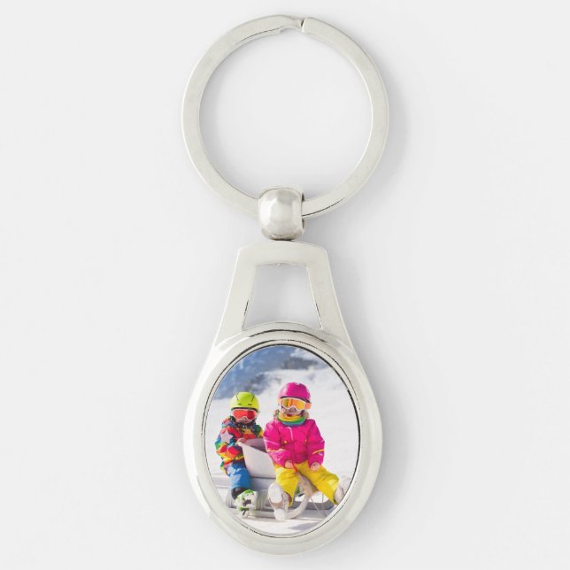 Winter Vacation Photo Keychain (Front)