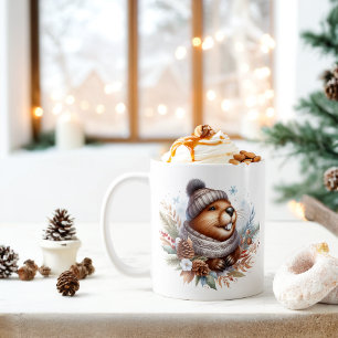 Winter Vibes Beaver -  Coffee Mug