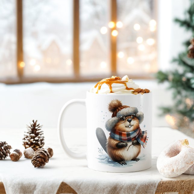 Winter Vibes Beaver - Coffee Mug (Creator Uploaded)