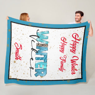 Winter Vibes Customize Fleece Blanket