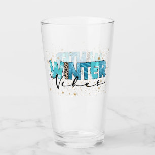 Winter Vibes Customize Glass