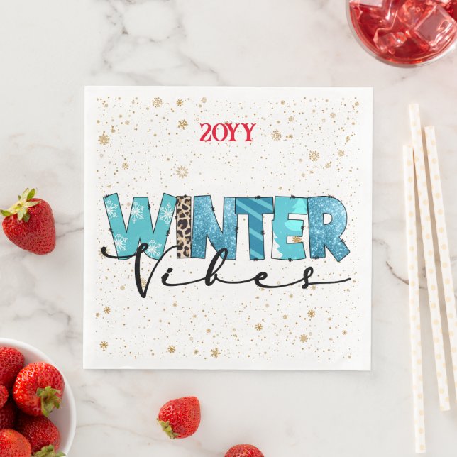 Winter Vibes Customize Napkin (Insitu)
