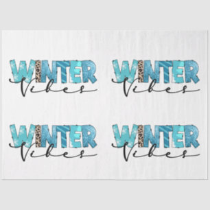 Winter Vibes Customize Tissue Paper