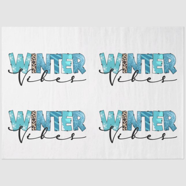 Winter Vibes Customize Tissue Paper (Front)