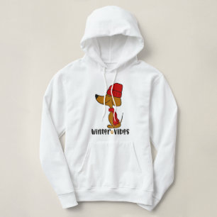 Winter Vibes Dachshund Hoodie Sweatshirt